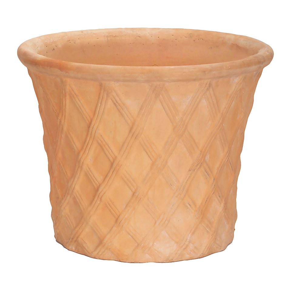 Terracotta Lattice Cone Plant Pot - 47cm