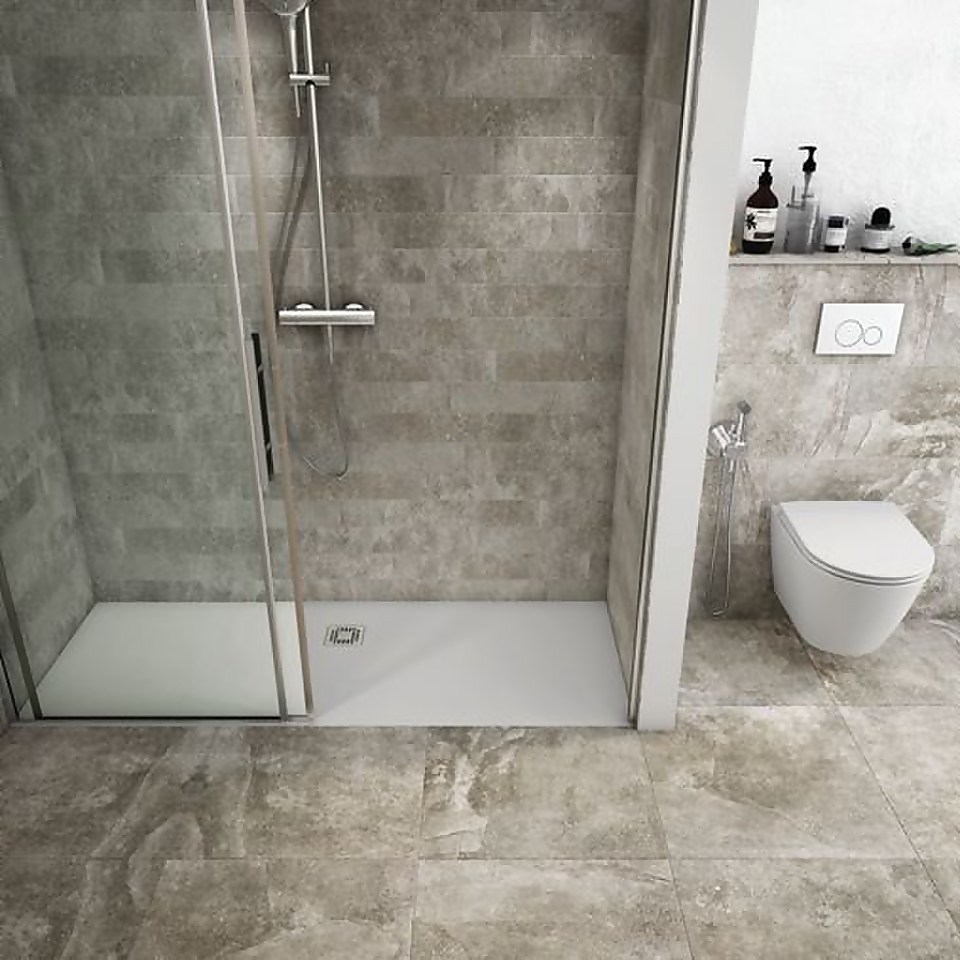 Bathstore RAK Slate Shower Tray White - 1200x800mm