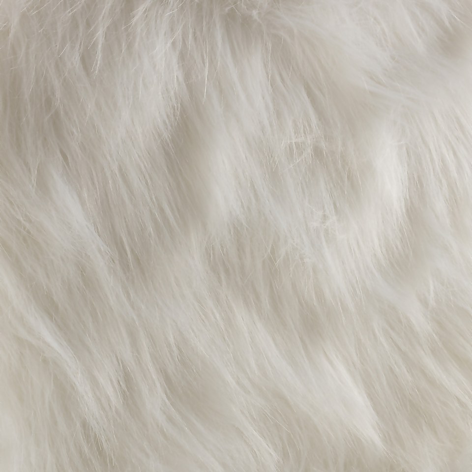 Mary Furry Chair - White