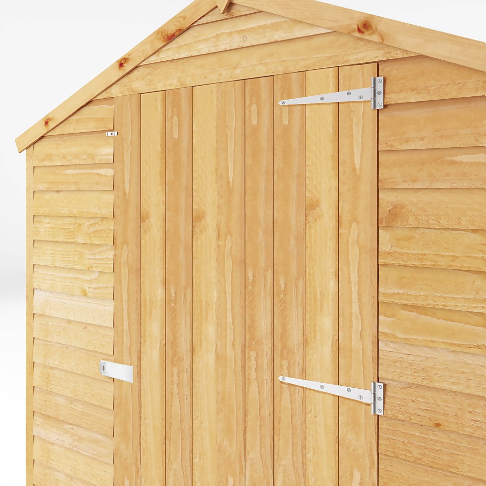 Mercia 8x6ft Overlap Apex Wooden Shed with Installation