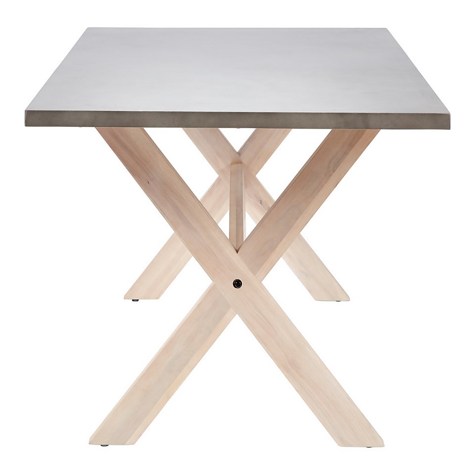 House Beautiful Carly Concrete 6 Seater Dining Table Homebase