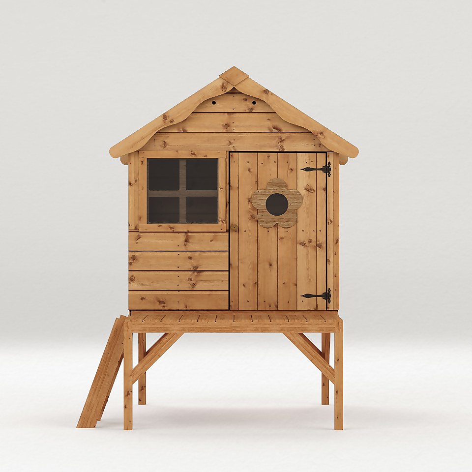 Mercia 4 x 7ft Snug Wooden Playhouse With Tower
