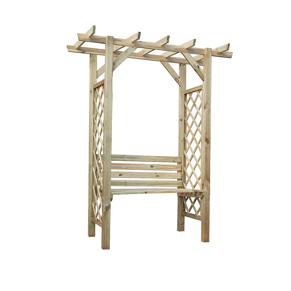 Mercia Pergola Seated Arbour | Homebase