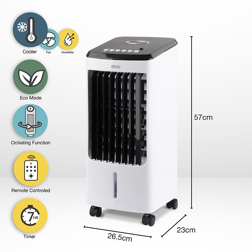 3.5L 3-in-1 Portable Air Cooler/Fan/Humidifier with Remote Control