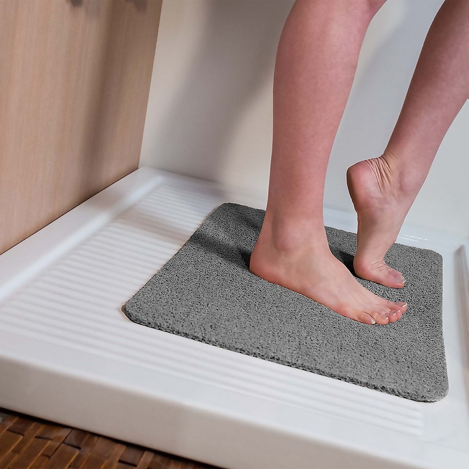 Hydro Wonder - Super-comfy shower mat that never stains or blocks your drains - Grey