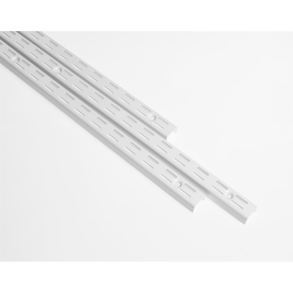Anti-bacterial Twin Slot Shelving Kit - 1219mm White Twinslot and 120mm Brackets - White