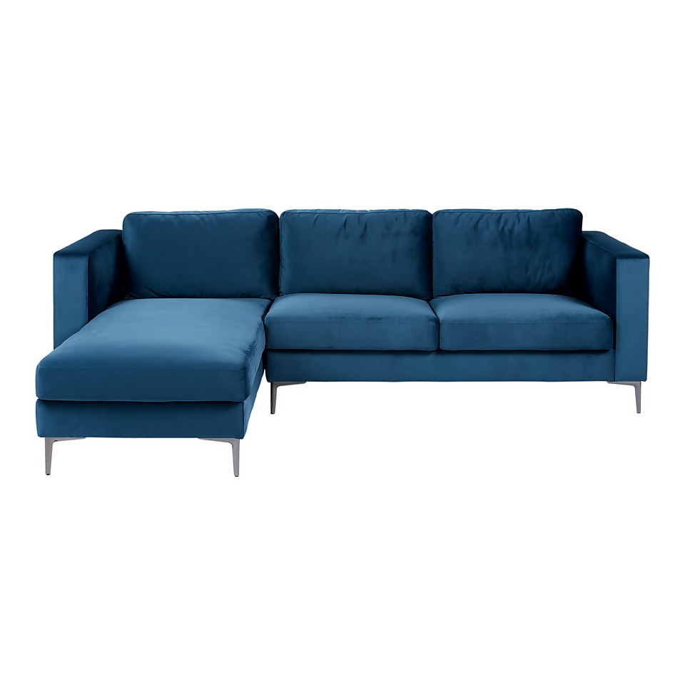 Donna Deco Lefthand Corner Sofa - Blue