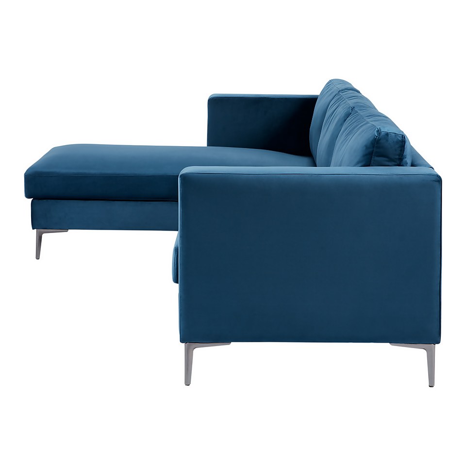 Donna Deco Lefthand Corner Sofa - Blue