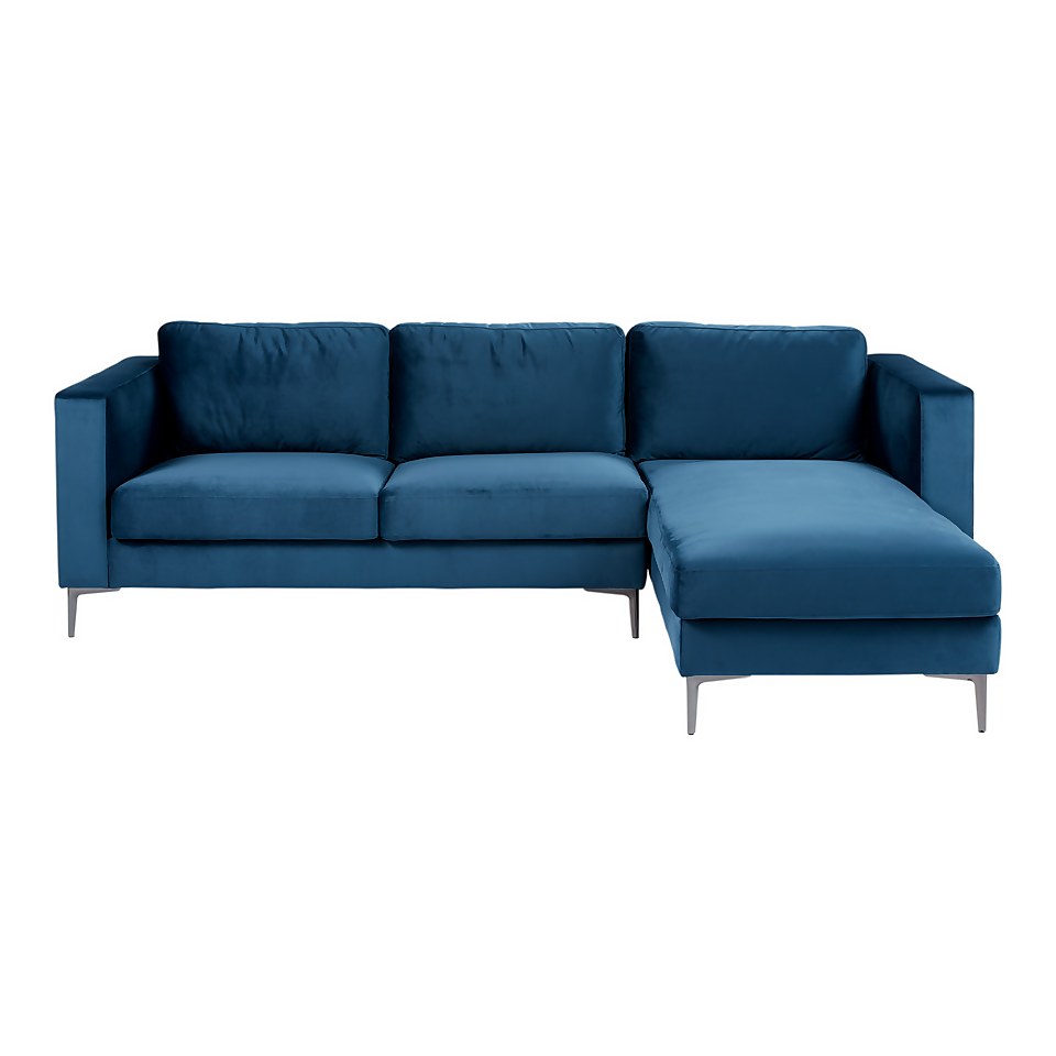 Donna Deco Righthand Corner Sofa - Blue
