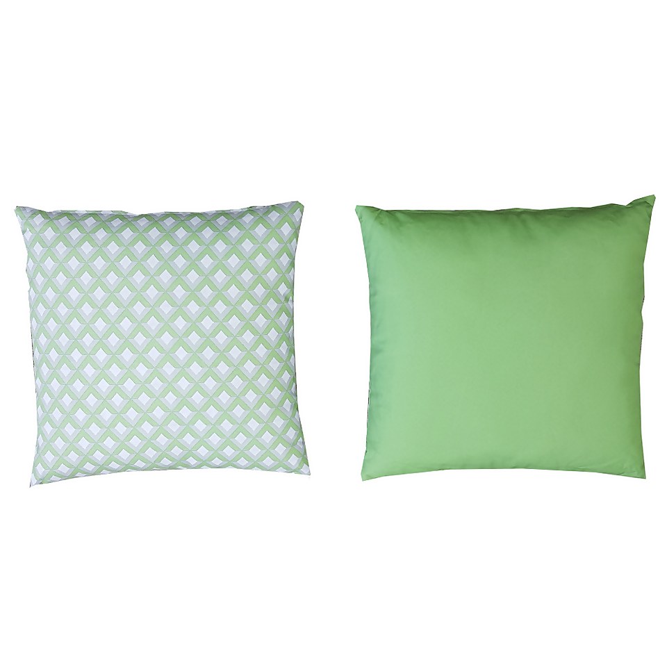 Homebase Outdoor Scatter Cushion in Geometric Green