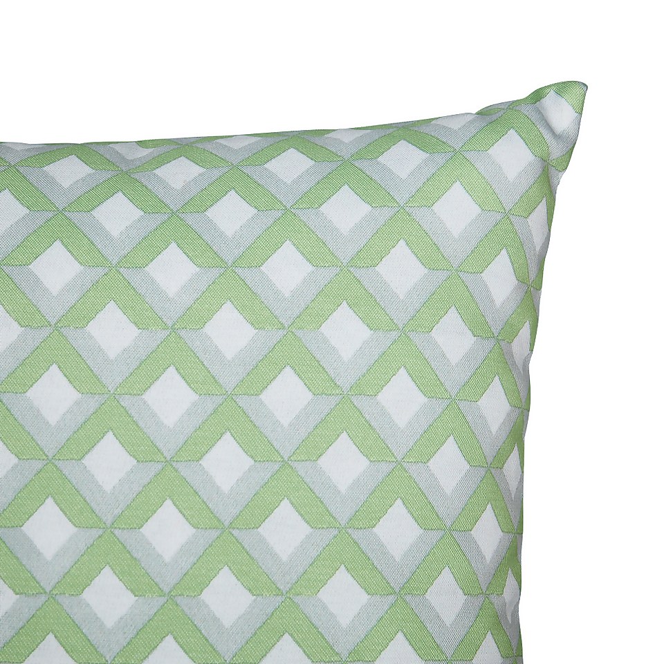 Homebase Outdoor Scatter Cushion in Geometric Green