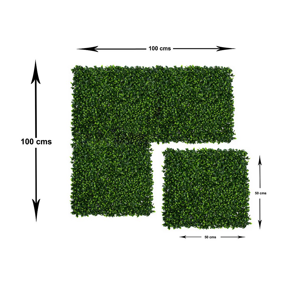Artificial Green Leaf Wall 4pk