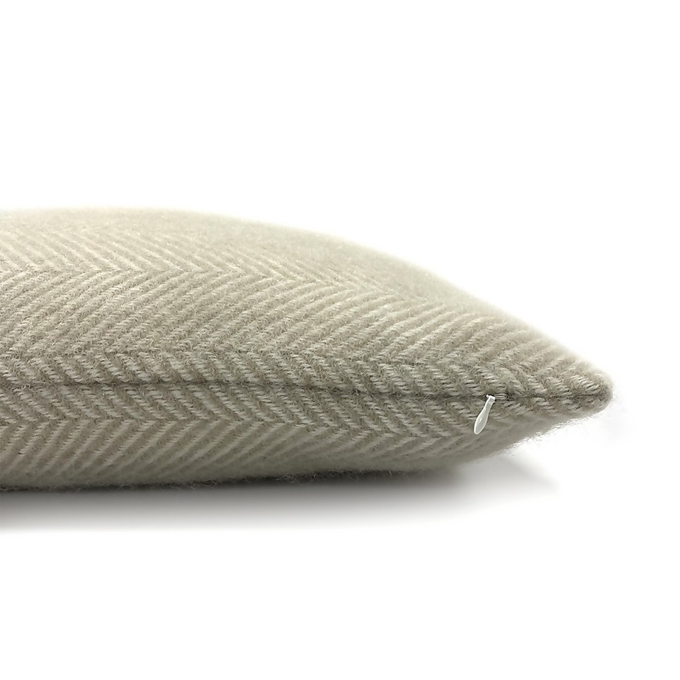 Country Living Wool Herringbone Cushion - 50x50cm - Ash Rose