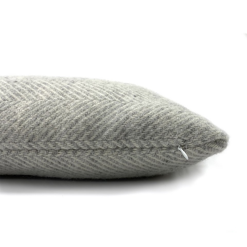 Country Living Wool Herringbone Cushion - 30x50cm - Grey