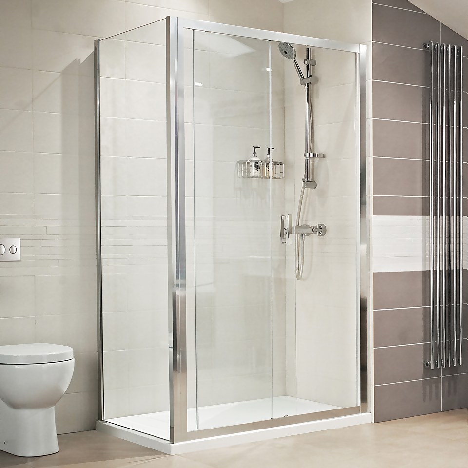 Bathstore Lustre Sliding Shower Door - 1700mm (8mm Glass)