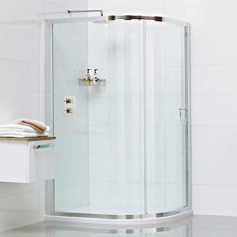 Bathstore Lustre Offset Quadrant Shower Enclosure - 1200 x 900mm (8mm Glass)