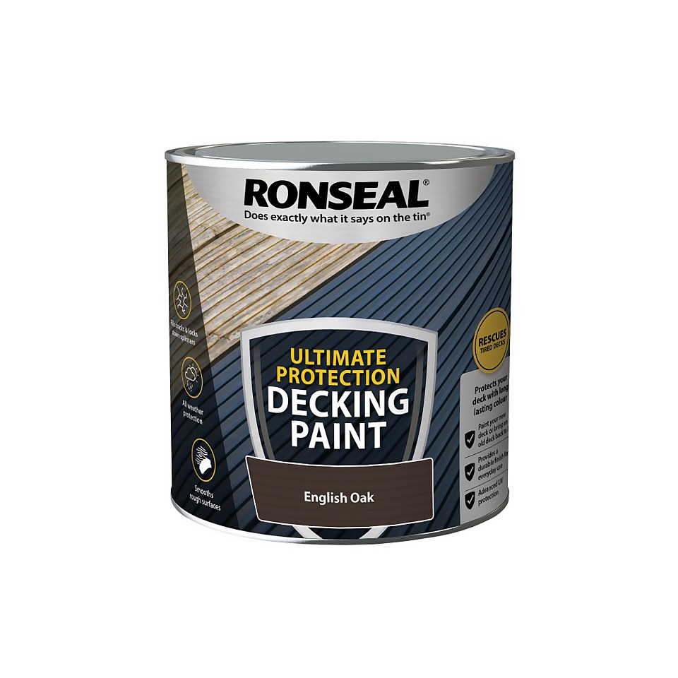 Ronseal Ultimate Protection Decking Paint English Oak - 2.5L