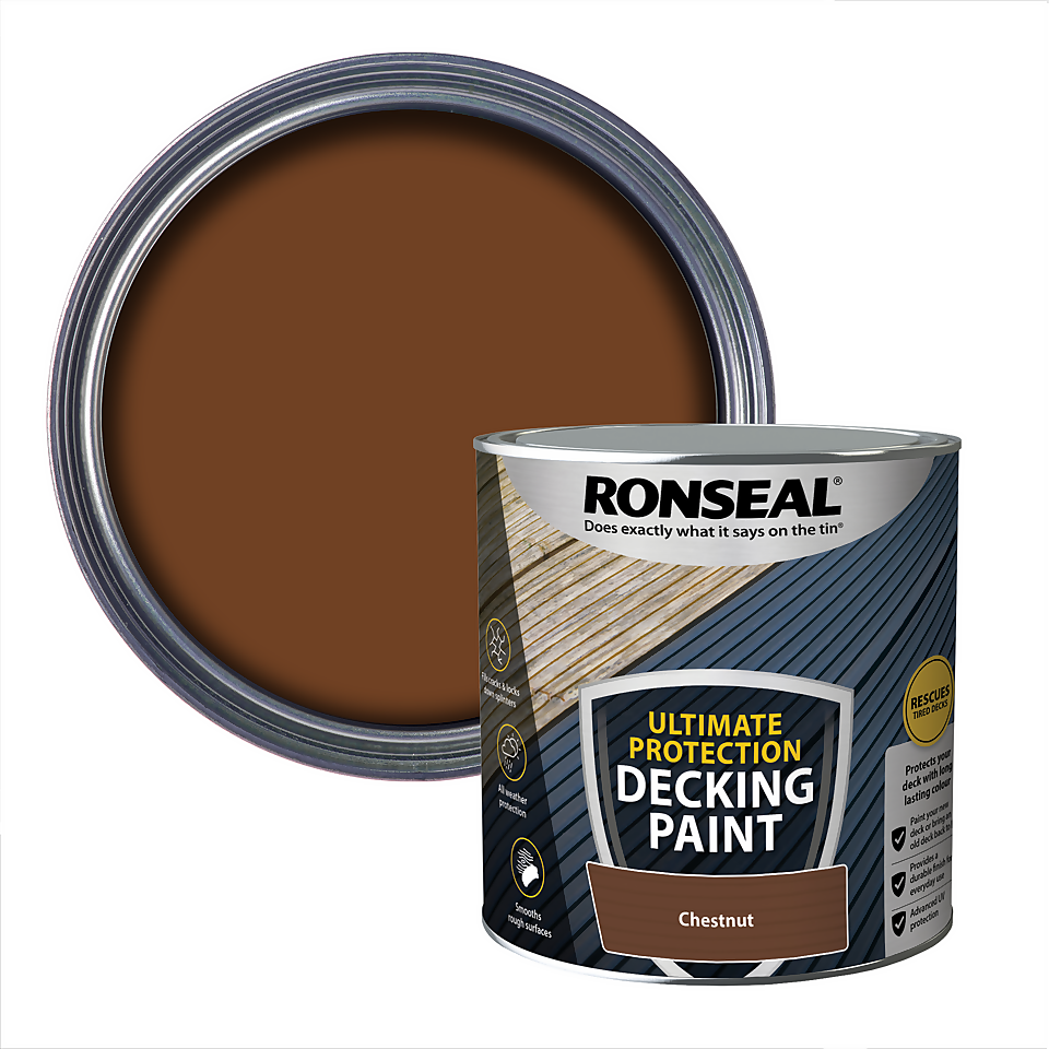Ronseal Ultimate Protection Decking Paint Chestnut - 2.5L