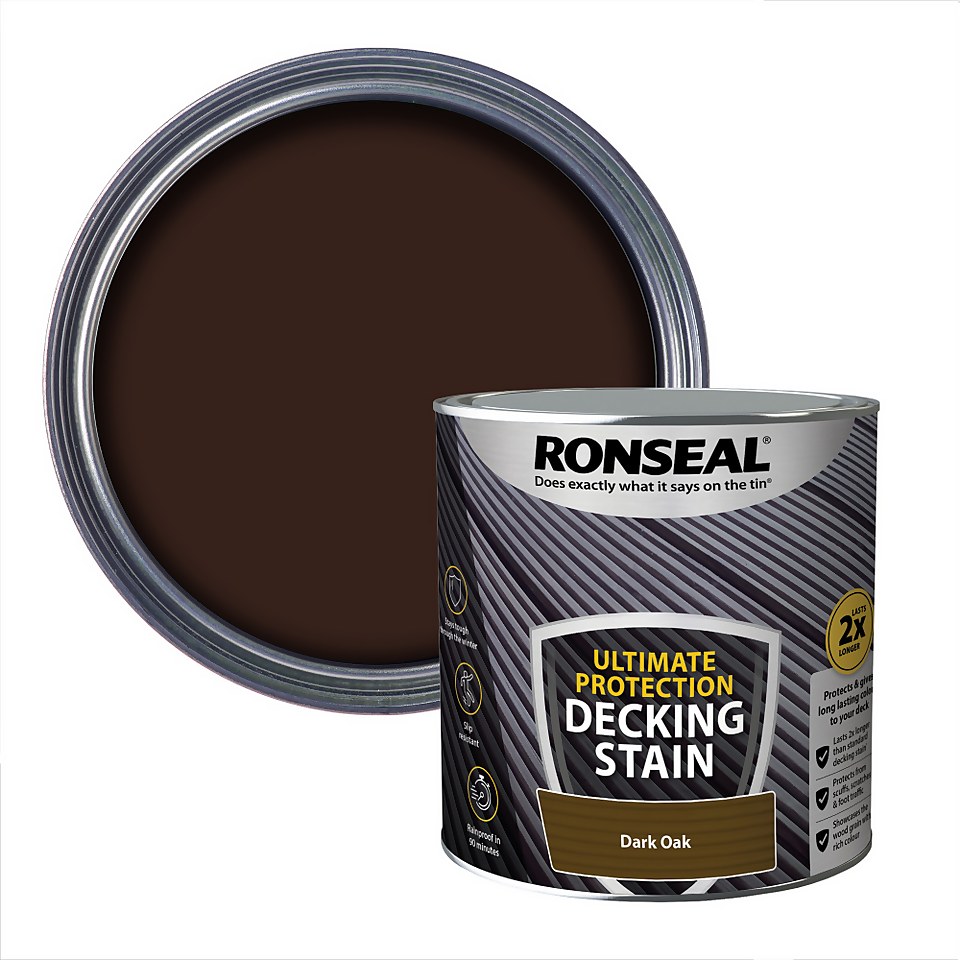 Ronseal Ultimate Protection Decking Stain Dark Oak - 2.5L