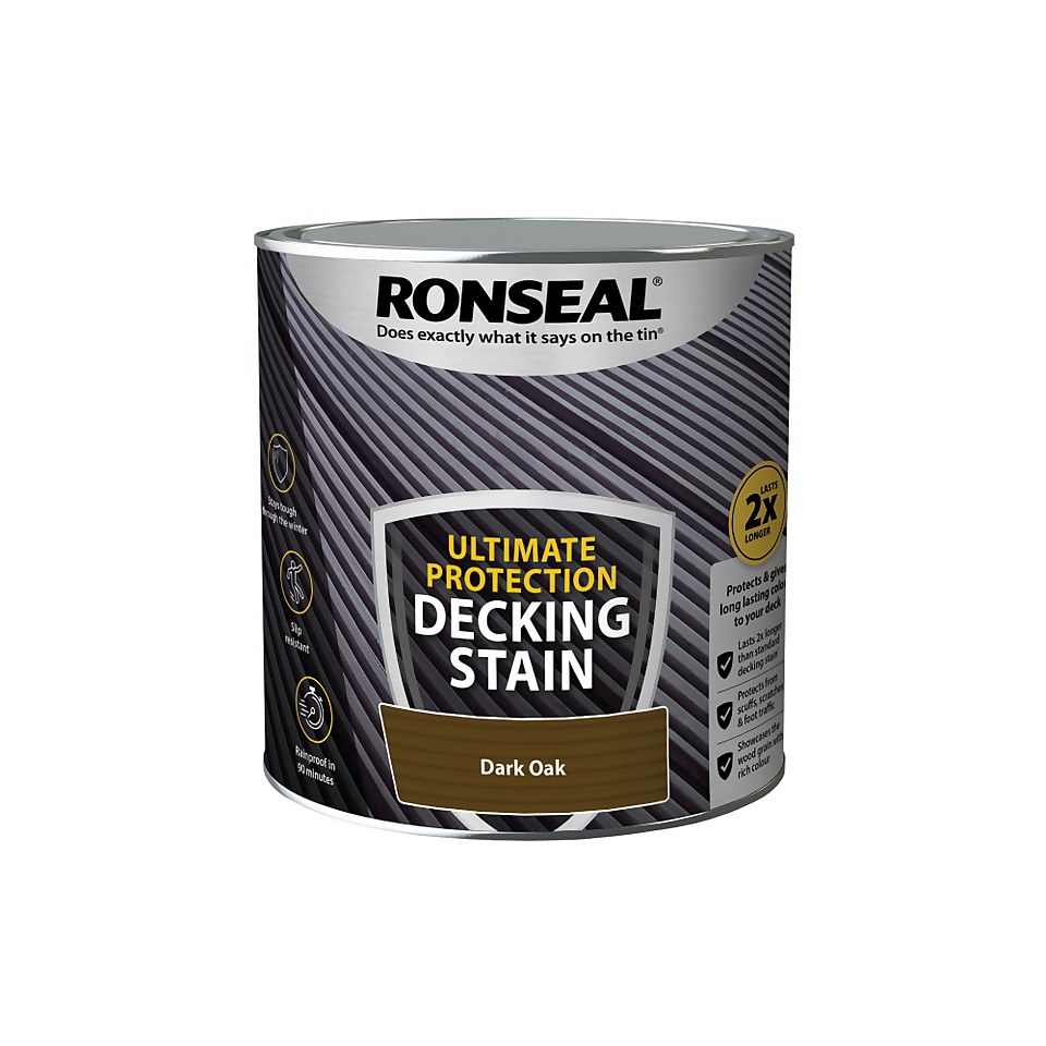 Ronseal Ultimate Protection Decking Stain Dark Oak - 2.5L