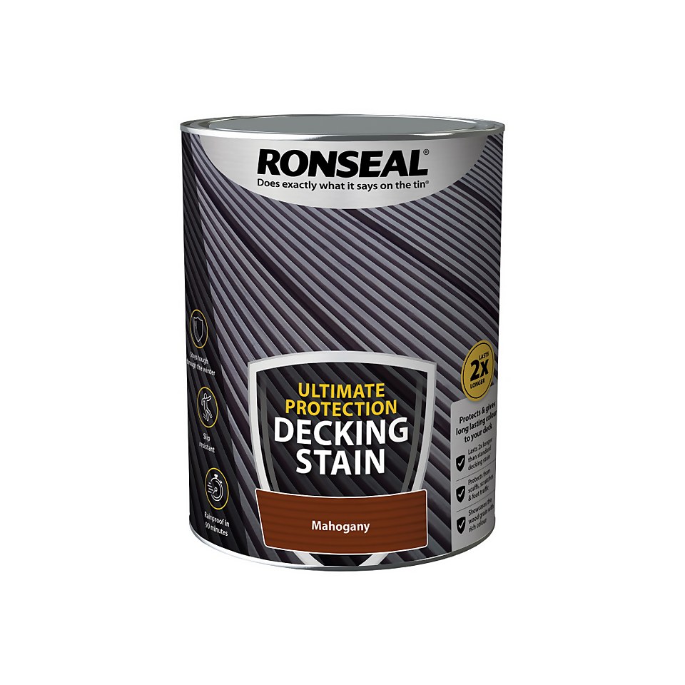 Ronseal Ultimate Protection Decking Stain Rich Mahogany - 5L