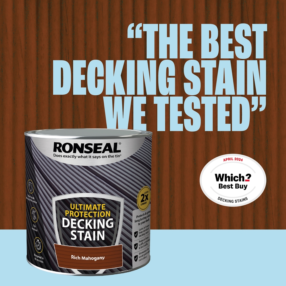 Ronseal Ultimate Protection Decking Stain Rich Mahogany 2.5L Homebase