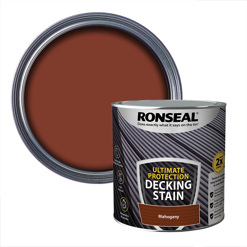 Ronseal Ultimate Protection Decking Stain Rich Mahogany - 2.5L
