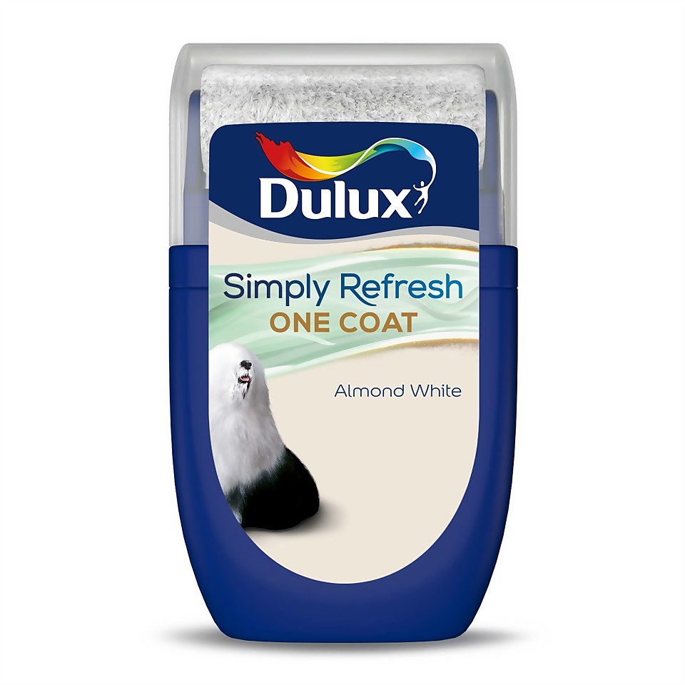 Dulux Simply Refresh One Coat Matt Paint Almond White - Tester 30ml