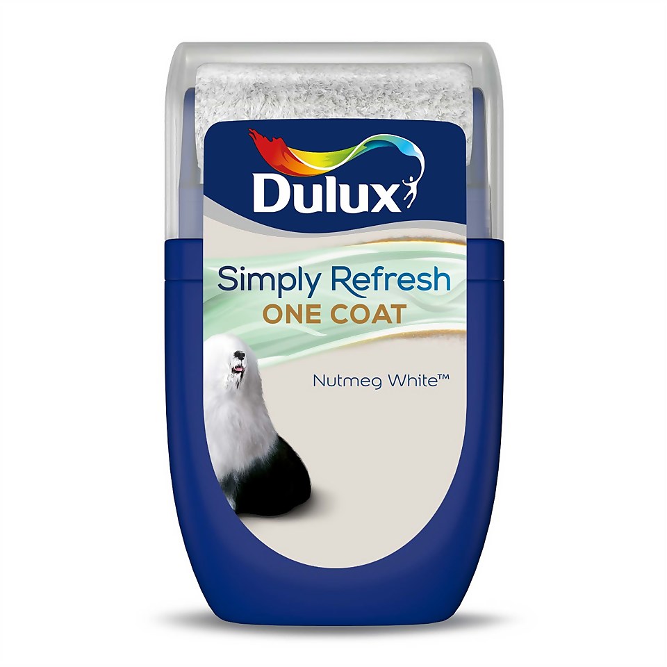 Dulux Simply Refresh One Coat Matt Paint Nutmeg White - Tester 30ml