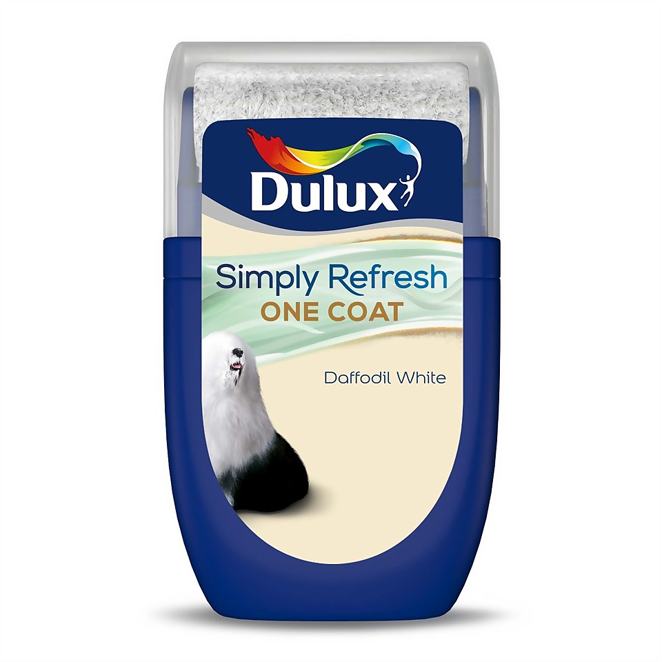 Dulux Simply Refresh One Coat Matt Paint Daffodil White - Tester 30ml