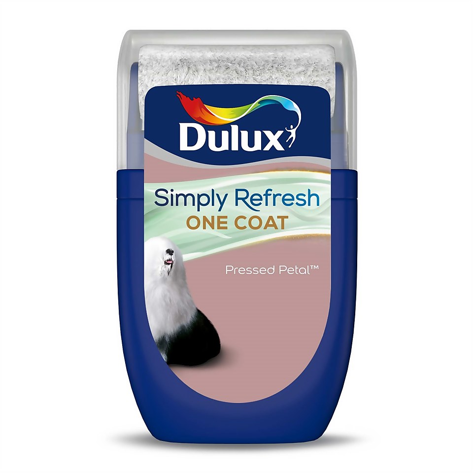 Dulux Simply Refresh One Coat Paint Pressed Petal Tester 30ml Homebase