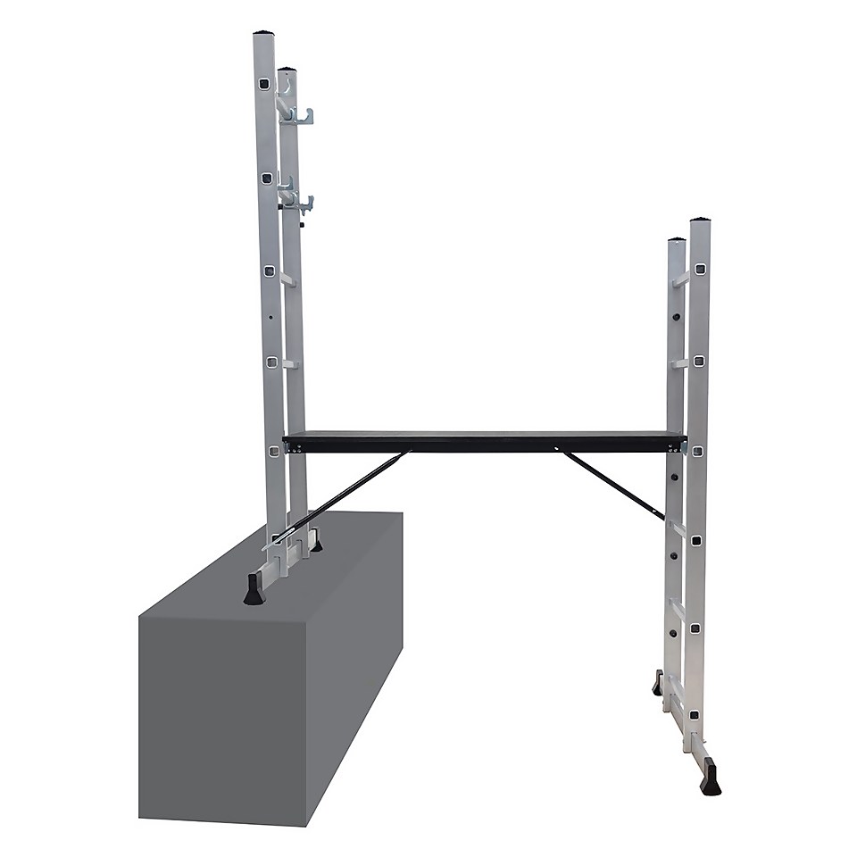 Rhino 5 in 1 Aluminium Combination Ladder with Platform