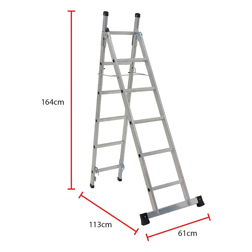 Rhino 3 in 1 Aluminium Combination Ladder
