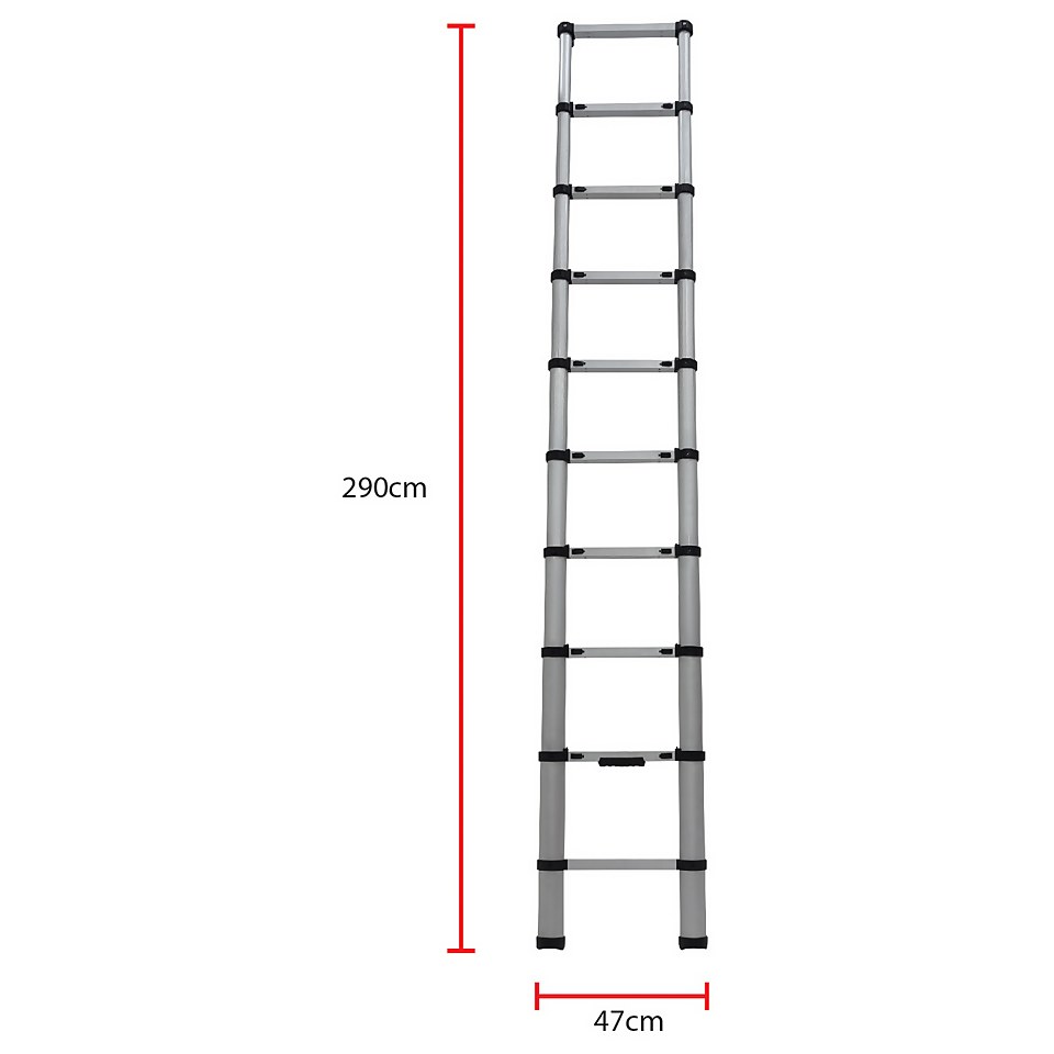 Rhino 2.9m Telescopic Extension Ladder
