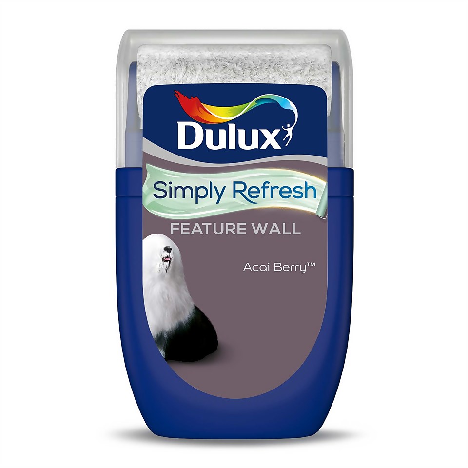 Dulux Simply Refresh Feature Wall One Coat Matt Emulsion Paint Acai Berry - Tester 30ml