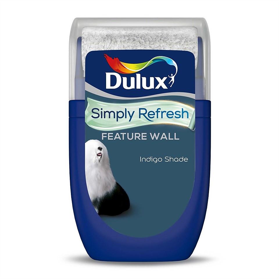 Dulux Simply Refresh Feature Wall One Coat Matt Emulsion Paint Indigo Shade - Tester 30ml