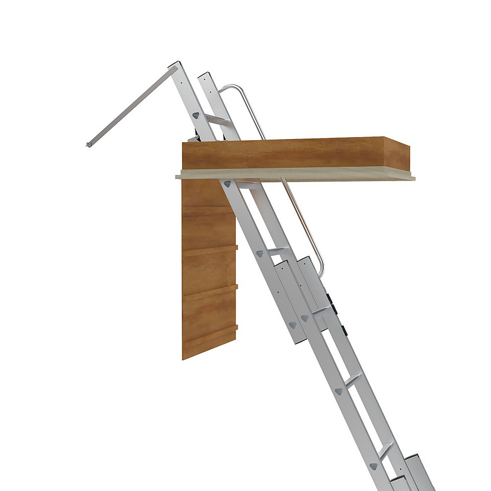Rhino 3 Section Loft Ladder with Handrail