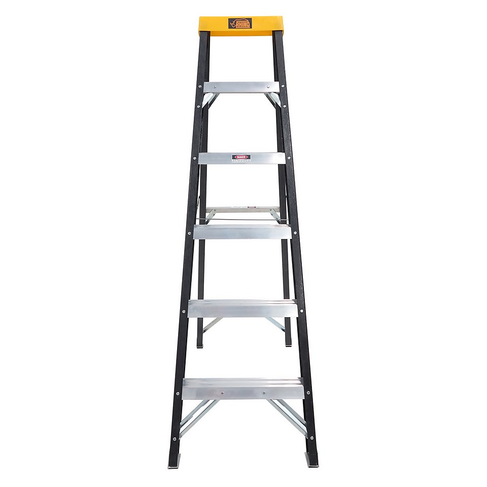 Rhino Fibreglass Step Ladder - 6 Tread