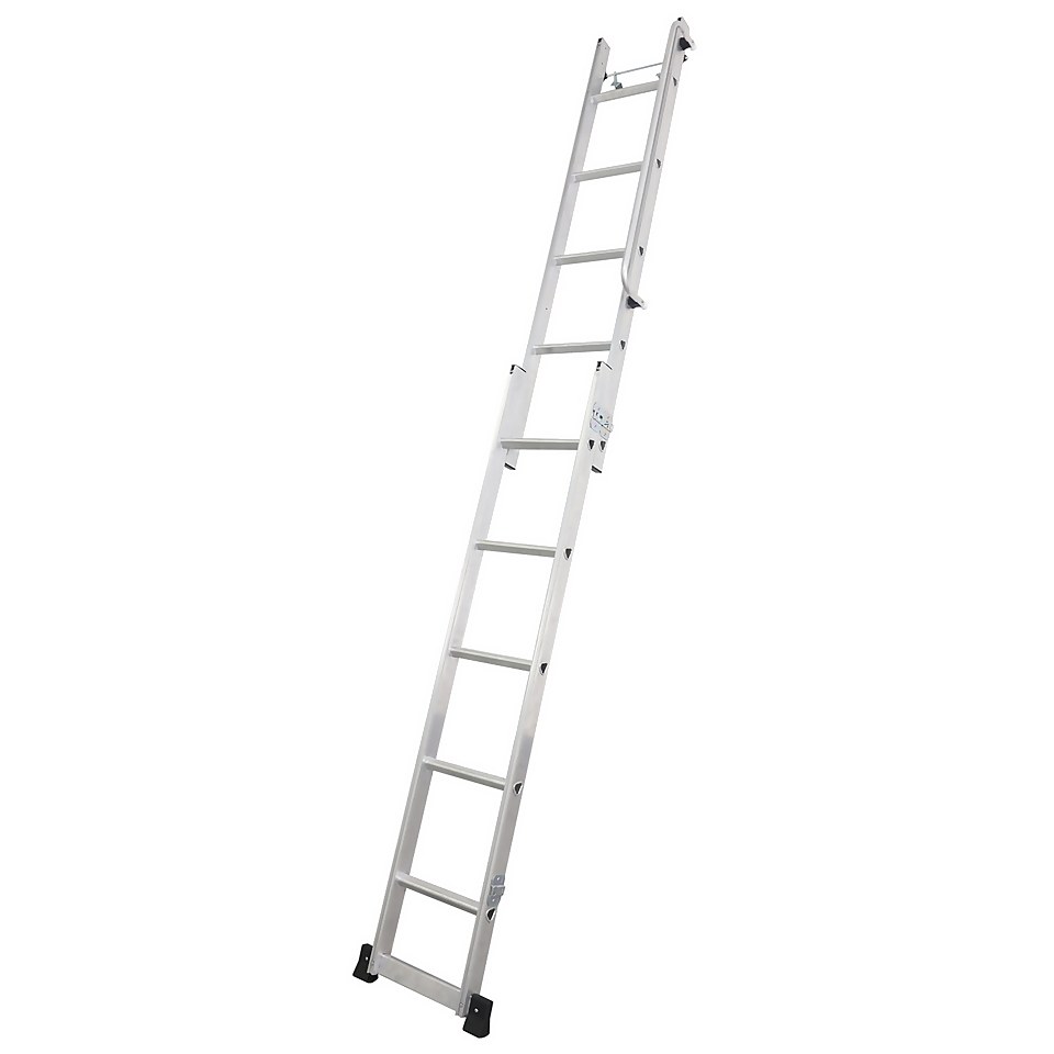 Rhino 2 Section Loft Ladder with Handrail