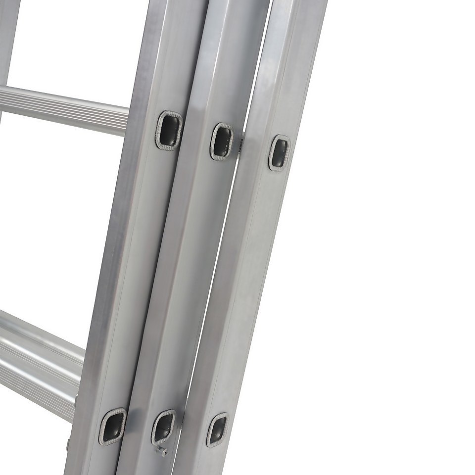 Rhino 3 Section 27 Rung Extension Ladder - 5.65m