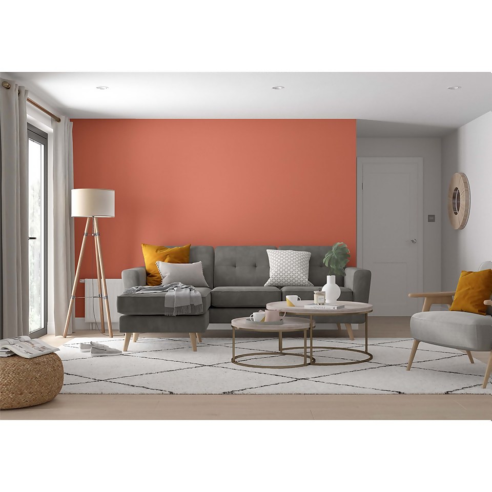 Dulux Simply Refresh Feature Wall One Coat Matt Emulsion Paint Blood Orange - Tester 30ml