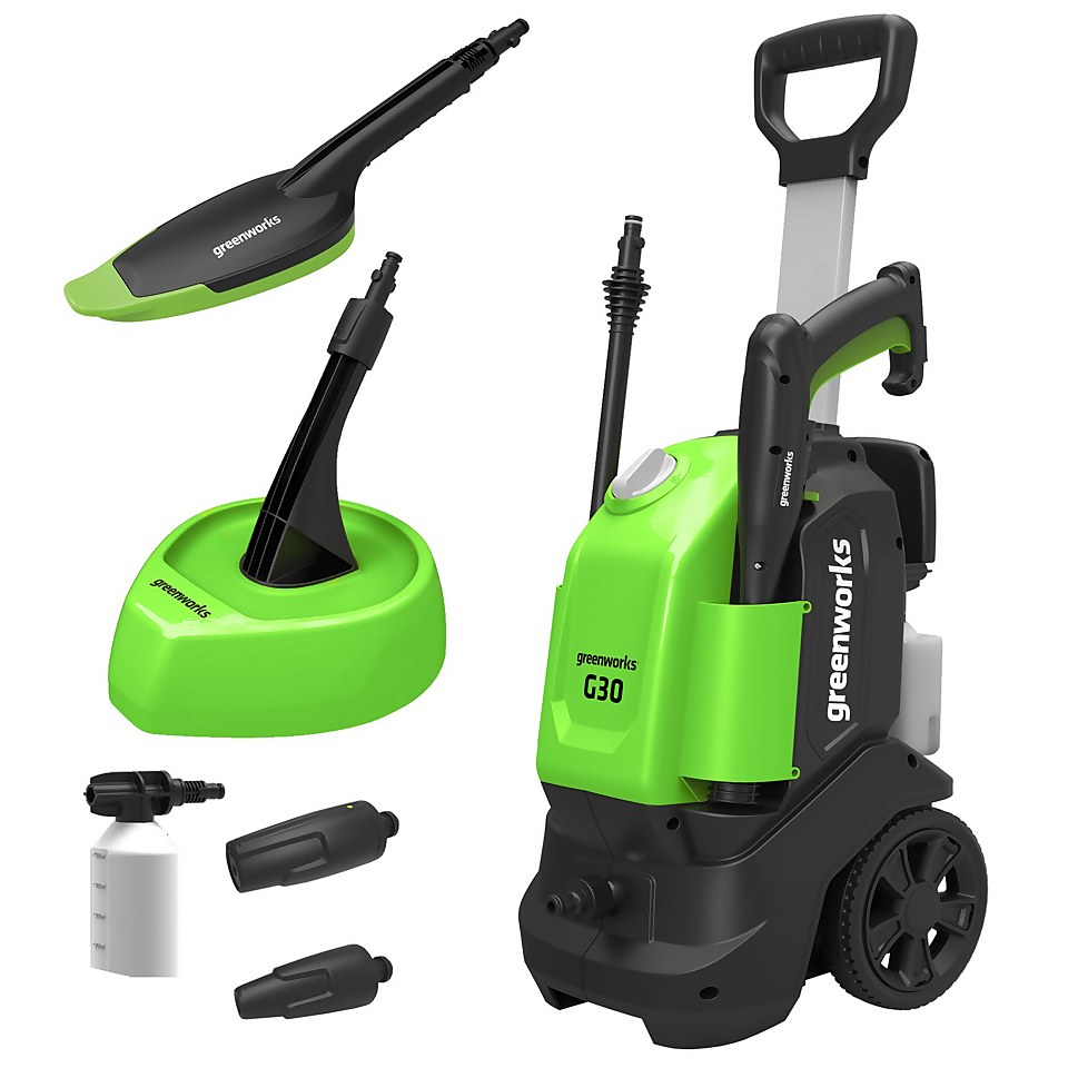 Greenworks G3 Pressure Washer (with Patio Head and Brush)