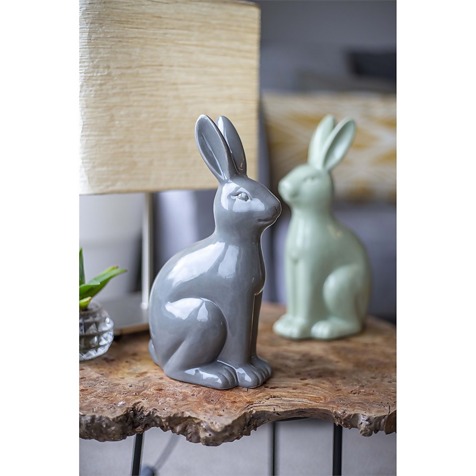 Ceramic Rabbit Garden Ornament - 25cm