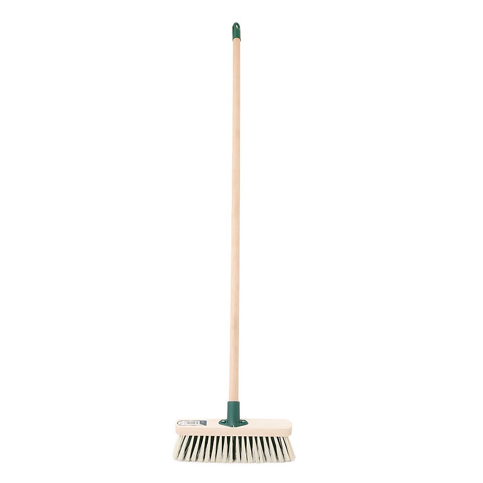 Charles Bentley Dual Fill Wooden Broom with Handle - 279mm