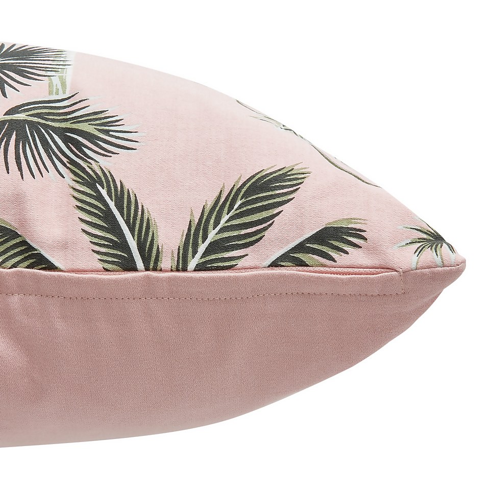 Palm Print Cushion - Blush