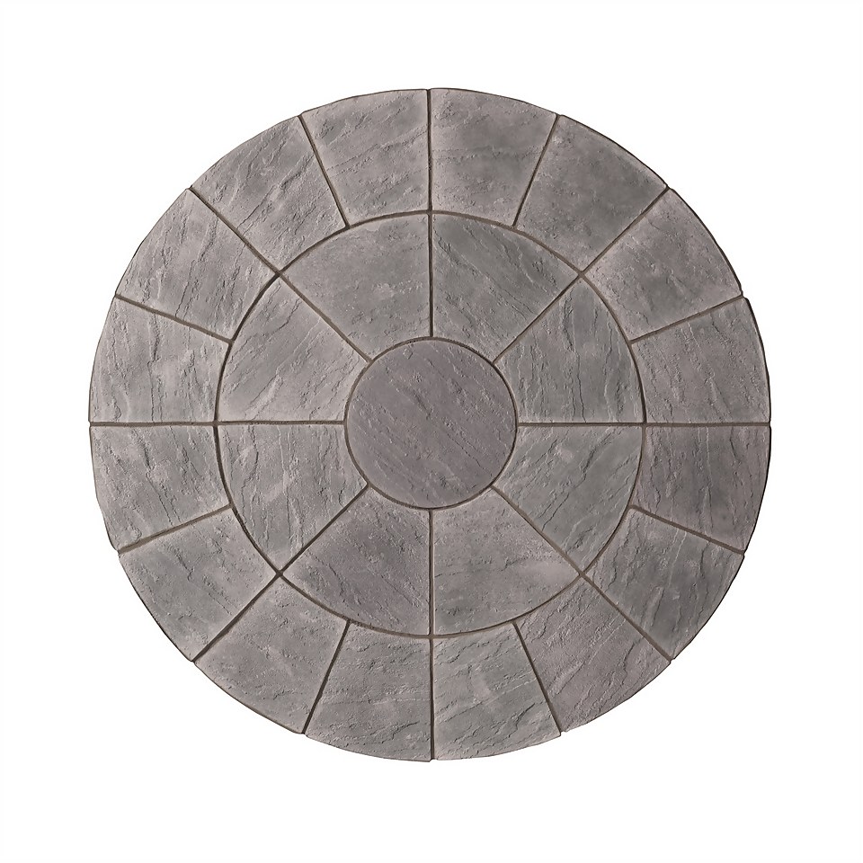 Stylish Stone Chantry Circle Kit Graphite - 2.4m