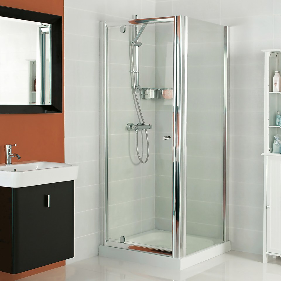 Bathstore Gleam Hinged Shower Door - 800mm (6mm Glass)