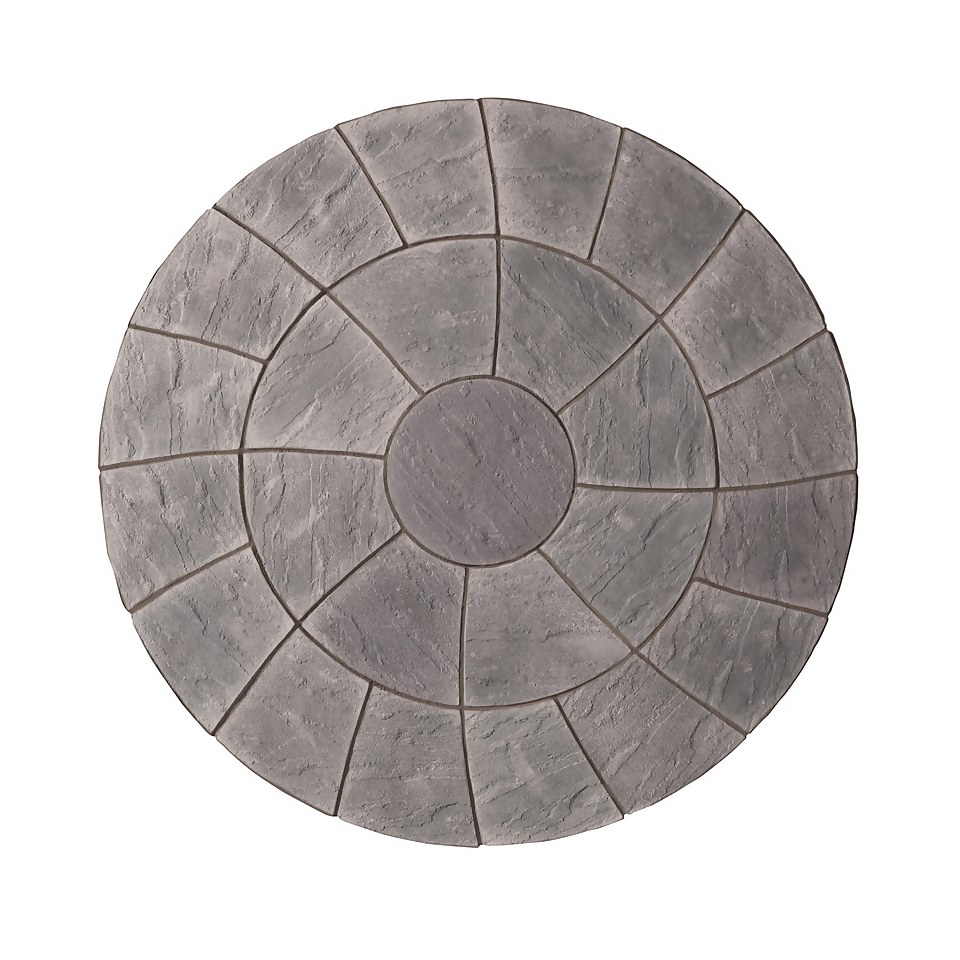 Stylish Stone Chantry Twist Circle Graphite - 2.4m