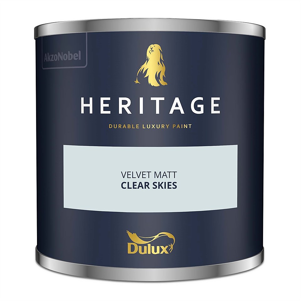 Dulux Heritage Matt Emulsion Paint Clear Skies - Tester 125ml