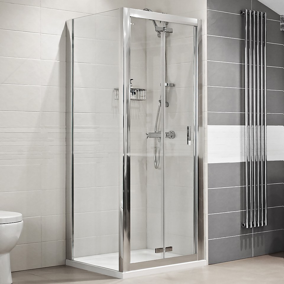 Bathstore Lustre Bi-Fold Shower Door - 800mm (8mm Glass)